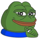 😏-Pepe the frog @pepetopfrog, Telegram Sticker