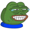 😂-Pepe the frog @pepetopfrog, Telegram Sticker