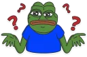❓-Pepe the frog @pepetopfrog, Telegram Sticker