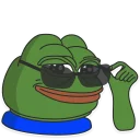😎-Pepe the frog @pepetopfrog, Telegram Sticker
