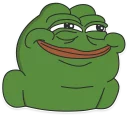 😏-Pepe the frog @pepetopfrog, Telegram Sticker