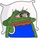 😴-Pepe the frog @pepetopfrog, Telegram Sticker
