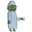 😴-Pepe the frog @pepetopfrog, Telegram Sticker