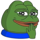 😏-Pepe the frog @pepetopfrog, Telegram Sticker