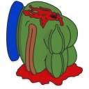 🤢-Pepe the frog @pepetopfrog, Telegram Sticker