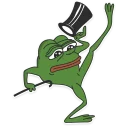 🎩-Pepe the frog @pepetopfrog, Telegram Sticker