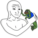 😢-Pepe the frog @pepetopfrog, Telegram Sticker