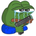 🔫-Pepe the frog @pepetopfrog, Telegram Sticker