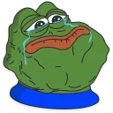 😔-Pepe the frog @pepetopfrog, Telegram Sticker