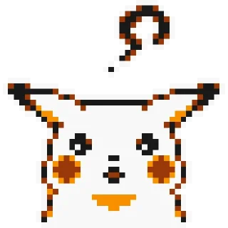 ❓-Pikachu sprites, Telegram Sticker
