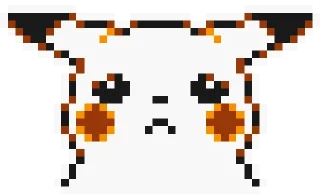 ☹️-Pikachu sprites, Telegram Sticker