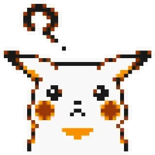 ❓-Pikachu sprites, Telegram Sticker