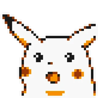 😦-Pikachu sprites, Telegram Sticker