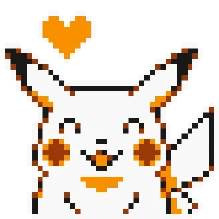 💕-Pikachu sprites, Telegram Sticker