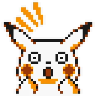 😱-Pikachu sprites, Telegram Sticker