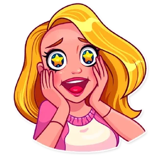 🤩-Pink Doll, Telegram Sticker