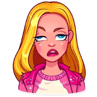🥴-Pink Doll, Telegram Sticker