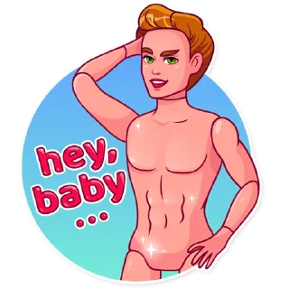 😏-Pink Doll, Telegram Sticker