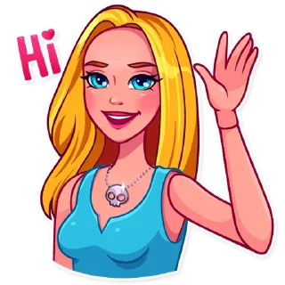 👋-Pink Doll, Telegram Sticker