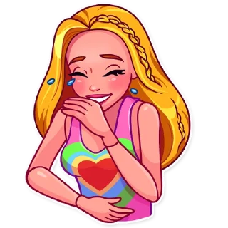 😂-Pink Doll, Telegram Sticker