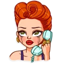 😭-Pin-up Girl, Telegram Sticker