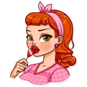 👄-Pin-up Girl, Telegram Sticker