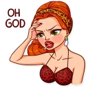 😐-Pin-up Girl, Telegram Sticker