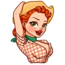 🤠-Pin-up Girl, Telegram Sticker