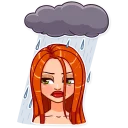 ☹-Pin-up Girl, Telegram Sticker