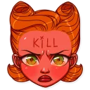 👿-Pin-up Girl, Telegram Sticker