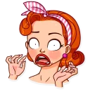 😧-Pin-up Girl, Telegram Sticker
