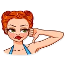 👎-Pin-up Girl, Telegram Sticker