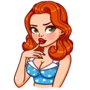 🤔-Pin-up Girl, Telegram Sticker