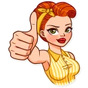 👍-Pin-up Girl, Telegram Sticker