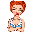 🙄-Pin-up Girl, Telegram Sticker
