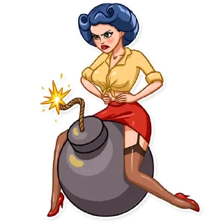 💣-Pin-up Babes, Telegram Sticker