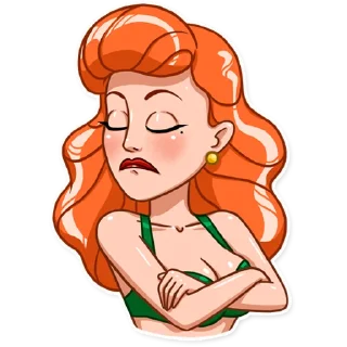 😒-Pin-up Babes, Telegram Sticker