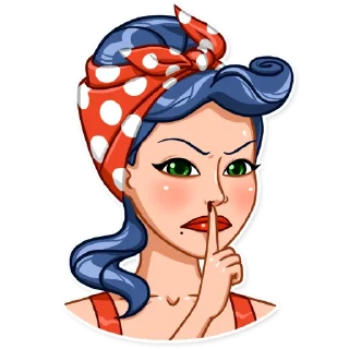 🤫-Pin-up Babes, Telegram Sticker
