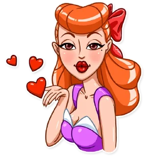 😘-Pin-up Babes, Telegram Sticker