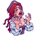 😭-Rica the Pirate, Telegram Sticker