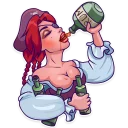 🎉-Rica the Pirate, Telegram Sticker