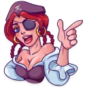 👉-Rica the Pirate, Telegram Sticker