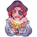 🤑-Rica the Pirate, Telegram Sticker