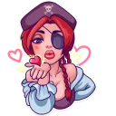 😘-Rica the Pirate, Telegram Sticker