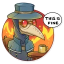 🔥-Plague M. D., Telegram Sticker