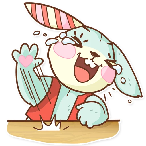 Plush Baby Bunny, telegram sticker