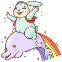 😄-Plush Baby Bunny, Telegram Sticker