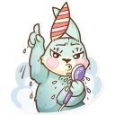 🚿-Plush Baby Bunny, Telegram Sticker