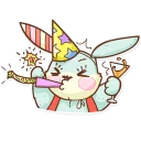 😝-Plush Baby Bunny, Telegram Sticker