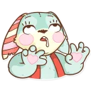 😫-Plush Baby Bunny, Telegram Sticker